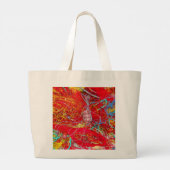 カラフル魚釣り網大型トートバッグ ラージトートバッグ (裏面)