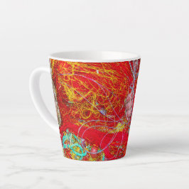 カラフル魚釣り網 カフェラテマグ