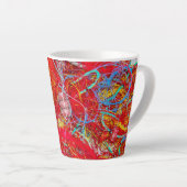 カラフル魚釣り網 カフェラテマグ (右アングル)