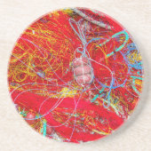 カラフル魚釣り網 コースター (正面)