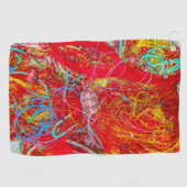 カラフル魚釣り網 ゴルフタオル (横)