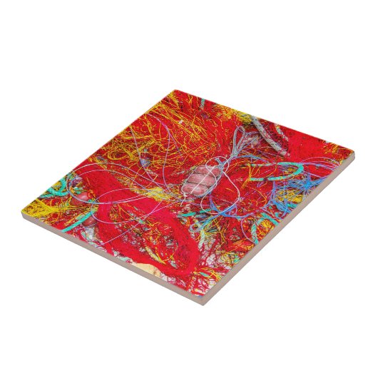 カラフル魚釣り網 タイル (側面)