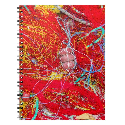 カラフル魚釣り網 ノートブック (正面)