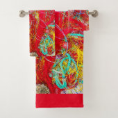 カラフル魚釣り網 バスタオルセット (インサイチュ)