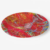 カラフル魚釣り網 ペーパープレート (アングル)