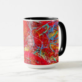 カラフル魚釣り網 マグカップ