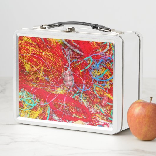カラフル魚釣り網 メタルランチボックス (インサイチュ)