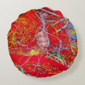 カラフル魚釣り網 ラウンドクッション (裏面)