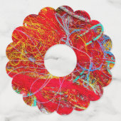 カラフル魚釣り網 ワイングラスタグ (正面)