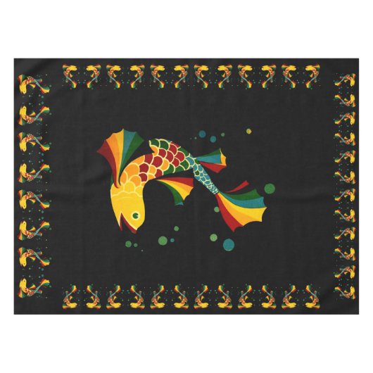 カラフル魚 テーブルクロス (正面(横))