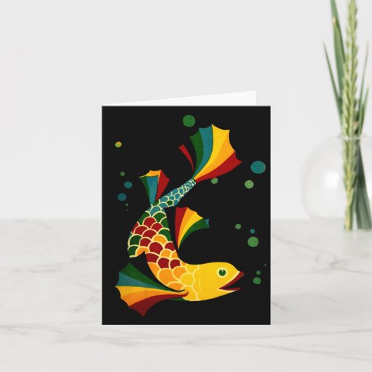カラフル魚 ノートカード (正面)