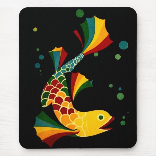カラフル魚 マウスパッド (正面)