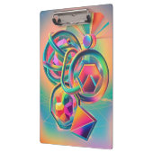 カラフル鮮やかお洒落と抽象芸術作品 クリップボード (左)
