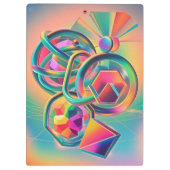 カラフル鮮やかお洒落と抽象芸術作品 クリップボード (裏面)