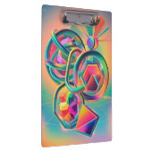 カラフル鮮やかお洒落と抽象芸術作品 クリップボード (右)