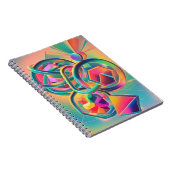 カラフル鮮やかお洒落と抽象芸術作品 ノートブック (右側)
