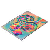 カラフル鮮やかお洒落と抽象芸術作品 ノートブック (左側)