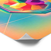カラフル鮮やかお洒落と抽象芸術作品 ポスター (角)