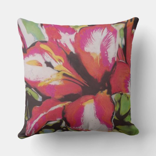 カラフル鮮やかと同時代の抽象芸術花 クッション (裏面)