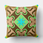 カラフル鮮やかクラシック布パターンデザイン クッション (裏面)