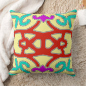 カラフル鮮やかクラシック布パターンデザイン クッション (ブランケット)