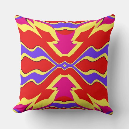 カラフル鮮やかクラシック布パターンデザイン クッション (正面)