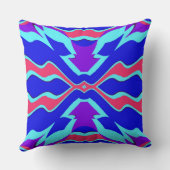 カラフル鮮やかクラシック布パターンデザイン クッション (裏面)