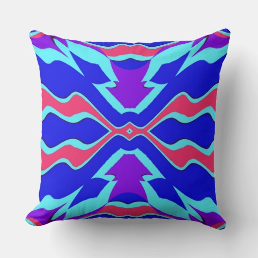 カラフル鮮やかクラシック布パターンデザイン クッション (正面)