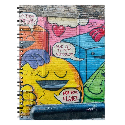 カラフル鮮やかシカゴのアートワーク ノートブック (正面)