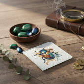 カラフル鮮やかスカラーブ ガラスコースター