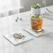 カラフル鮮やかスカラーブ ガラスコースター