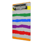 カラフル鮮やかストライプレインボーonカスタムカラーM ミニクリップボード (アングル2)