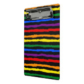 カラフル鮮やかストライプレインボーonカスタム色 ミニクリップボード (アングル2)