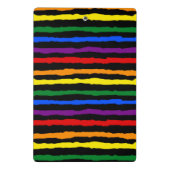 カラフル鮮やかストライプレインボーonカスタム色 ミニクリップボード (裏面)