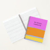 カラフル鮮やかデザインのパーソナライズ文字 ノートブック (内部)