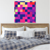 カラフル鮮やかデザイン キャンバスプリント (インサイチュ (寝室))