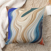 カラフル鮮やかファブリックの溝状パターンの投げパイ クッション (ブランケット)