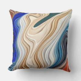 カラフル鮮やかファブリックの溝状パターンの投げパイ クッション