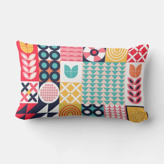 カラフル鮮やかファンキー ランバークッション (裏面)