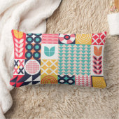 カラフル鮮やかファンキー ランバークッション (ブランケット)