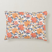 カラフル鮮やかフローラプリント アクセントクッション (裏面)