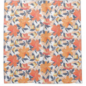 カラフル鮮やかフローラプリント シャワーカーテン (正面)