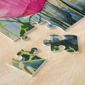 カラフル鮮やかポピー花畑フローラ ジグソーパズル (側面)