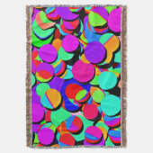 カラフル鮮やかレトロ スローブランケット (正面縦)