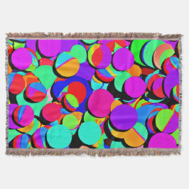 カラフル鮮やかレトロ スローブランケット