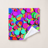 カラフル鮮やかレトロ バスタオルセット (ウォッシュタオル)