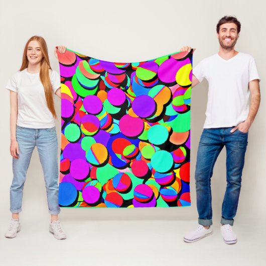 カラフル鮮やかレトロ フリースブランケット (インサイチュ)