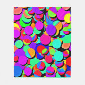 カラフル鮮やかレトロ フリースブランケット (正面)