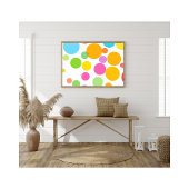 カラフル鮮やか円パタモダンーン抽象芸術 フォトプリント           