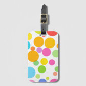 カラフル鮮やか円パタモダンーン抽象芸術 ラゲッジタグ (正面縦)